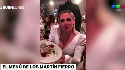 Qué comieron los famosos en los Martín Fierro