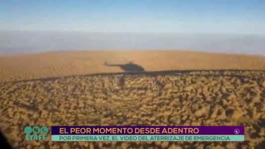 El video del aterrizaje de emergencia de la comitiva presidencial