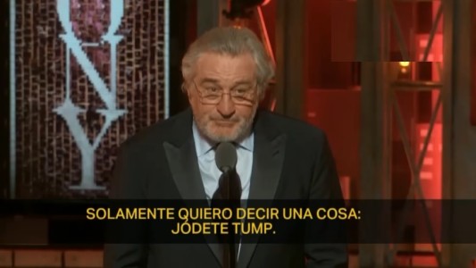 El saludo de Robert De Niro a Donald Trump en la entrega de los premios Tony