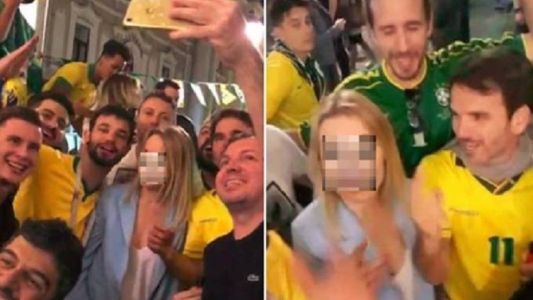 Bronca en las redes por el video en el que hinchas brasileños acosan a una joven rusa