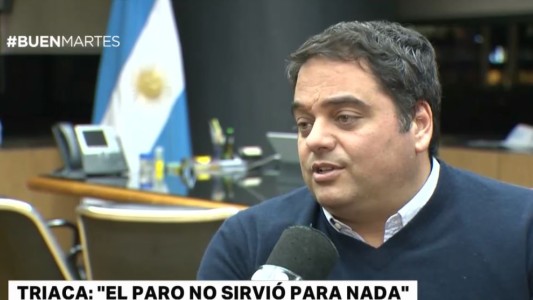 Triaca: "El paro no sirvió de nada"