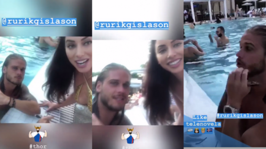 El encuentro entre la joven mendocina y el jugador islandés, el más fachero del Mundial