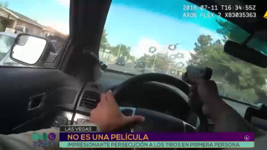 No es una película: persecución y tiroteo en Las Vegas