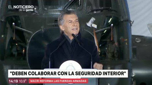 Macri anunció cambios en las Fuerzas Armadas: "Es importante que colaboren con la seguridad interior"