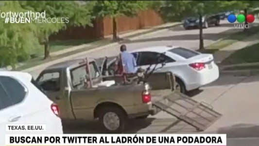 Estados Unidos: buscan por Twitter al ladrón de la podadora