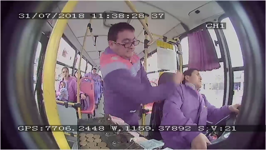 VIDEO: Un pasajero golpeó al chofer de un colectivo porque no lo dejaba bajar