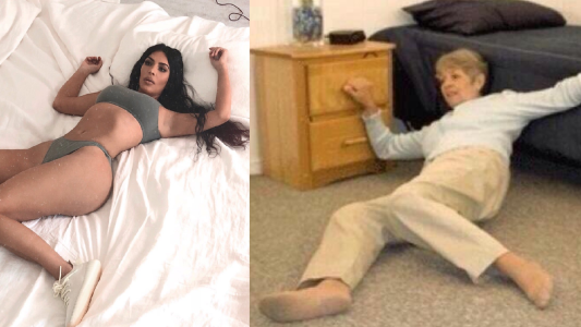 Kim Kardashian se sacó una curiosa foto y sus seguidores la photoshopearon toda