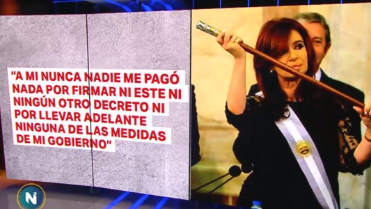 Cristina Kirchner: "A mí nunca nadie me pagó nada por firmar ningún decreto"