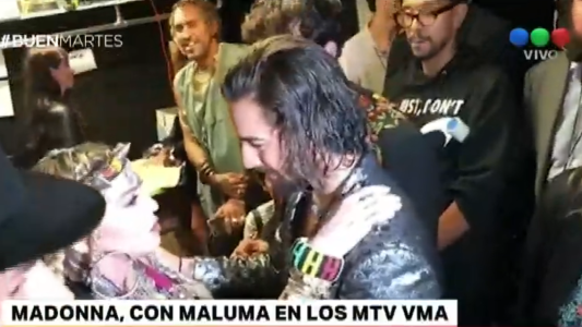 El encuentro de Madonna y Maluma en los MTV VMA
