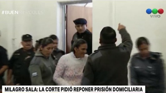 Ordenan a la Justicia de Jujuy que Milagro Sala vuelva a prisión domiciliaria
