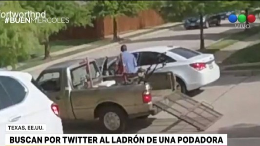 Estados Unidos: buscan por Twitter al ladrón de la podadora