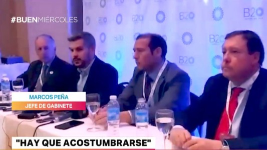 Marcos Peña: "Hay que acostumbrarse a vivir con un tipo de cambio flotante"