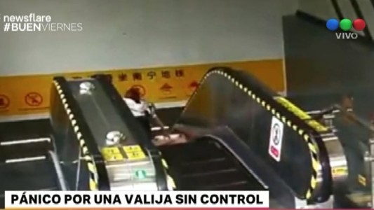 Video: pánico en un  aeropuerto por una valija sin control