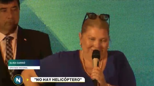 Apoyo de Carrió a Macri: "Le digo a los militantes golpistas que no hay helicóptero"