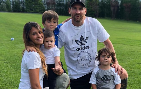 Equipo completo: la tierna foto de Messi junto a sus tres hijos y Antonela