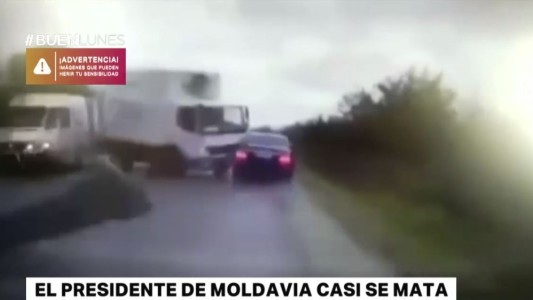 Casi se mata el presidente de Moldavia
