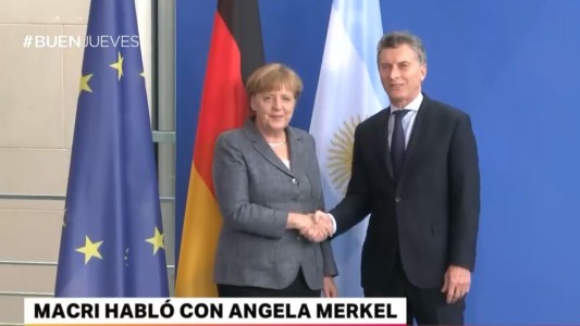 Macri recibió el apoyo de Merkel en una charla de 15 minutos