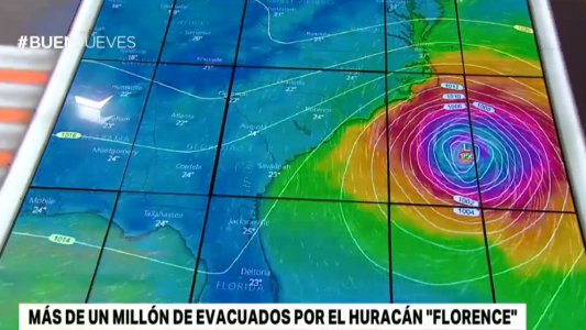 El mapa del huracán Florence, que amenaza a Estados Unidos