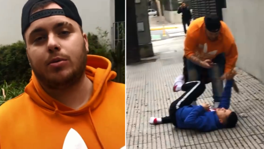 Violencia viral: un youtuber le pegó a otro por la espalda, lo grabó y publicó el video