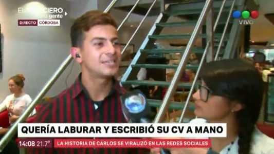 Una buena noticia: el chico del CV a mano consiguió trabajo