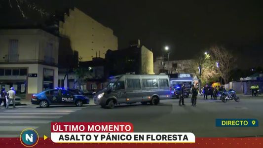 Entradera, pánico y megaoperativo policial en Floresta