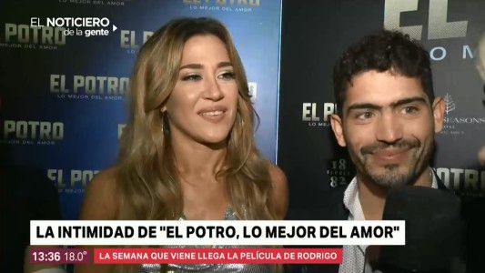 Jimena Barón y Rodrigo Romero en la presentación de "El Potro"