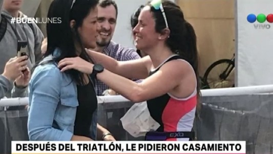 Después del triatlón, le pidieron casamiento