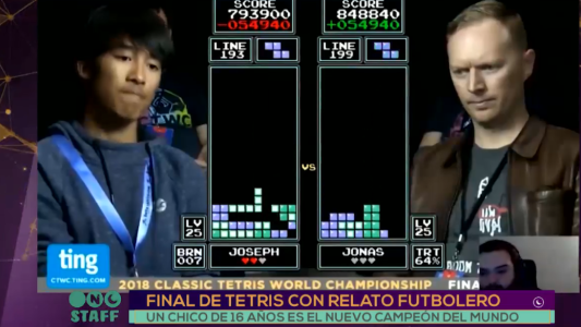 Una final de tetris con relato futbolero