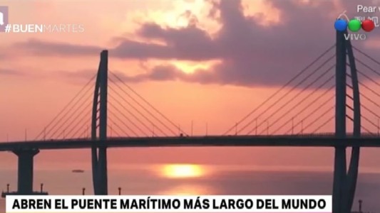 China inaugura el puente marítimo más largo del mundo (1)