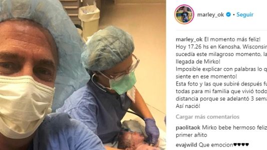 El conmovedor recuerdo de Marley en el primer cumpleaños de su hijo Mirko