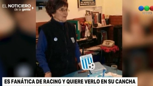 Alicia cumple su sueño de ver a Racing