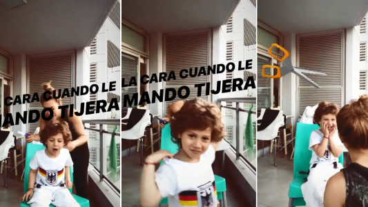 El blooper de Jimena Barón al cortarle el pelo a su hijo Momo