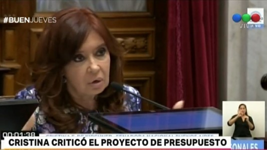 Cristina Kirchner contra el Presupuesto: "Profundizará el sufrimiento de la sociedad"