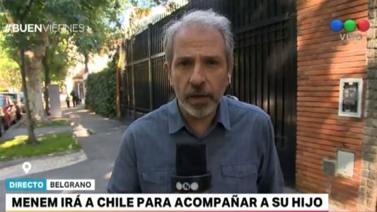 Menem viajará a Chile para acompañar a su hijo Máximo