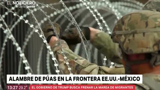 Alambre de púas en la frontera de Estados Unidos y México