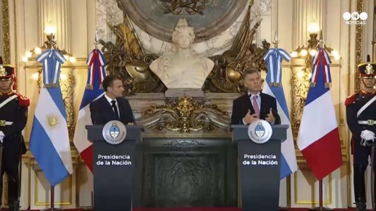 Macri recibió a Macron en la Casa Rosada