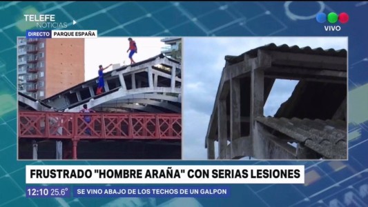Se disfrazó de hombre araña, se subió a un techo y terminó fracturado