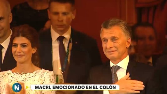 Las lágrimas de Macri en el cierre de la gala del Colón