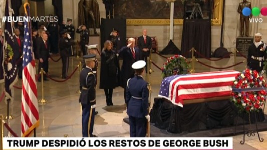 Trump despidió los restos de George H. W. Bush