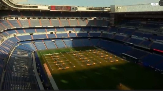 Así se prepara el estadio Bernabeú para el superclásico