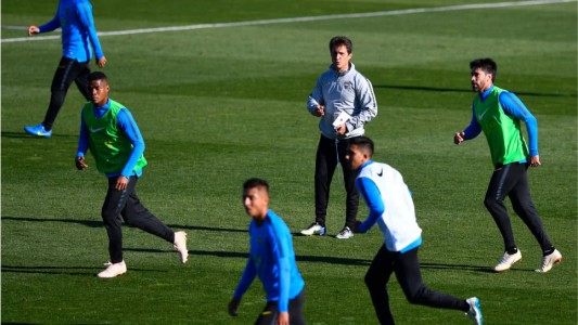 El primer entrenamiento en Madrid