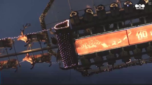 Te animás a cenar en este trineo a 45 metros de altura?