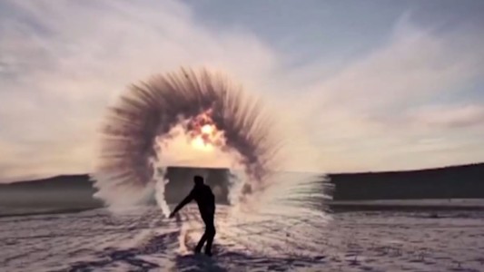 Mirá cómo se divierten en China en medio de la ola polar