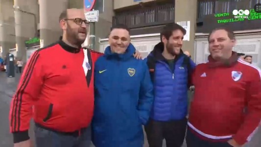 Miguel Bossio logra lo imposible: el abrazo entre hinchas de River y Boca