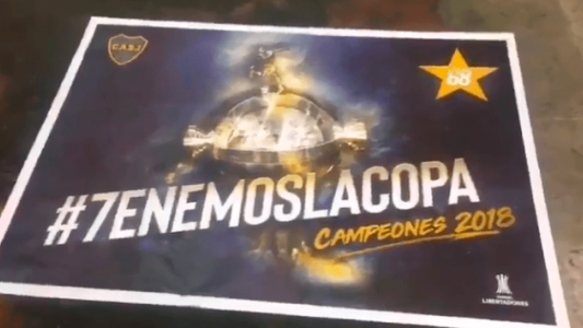 El afiche que no fue: se filtró un video con los carteles de Boca