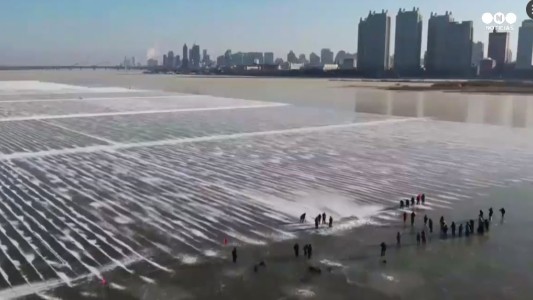 El arte de la "minería de hielo" en China