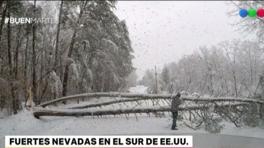 Fuertes nevadas en el sur de Estados Unidos