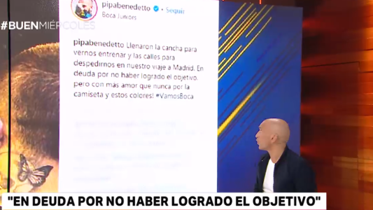 El mensaje de Benedetto a los hinchas