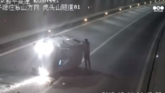 Tremendo vuelco de un conductor que manejaba ebrio