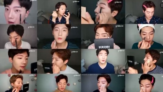 Hombres coreanos obsesionados con el maquillaje